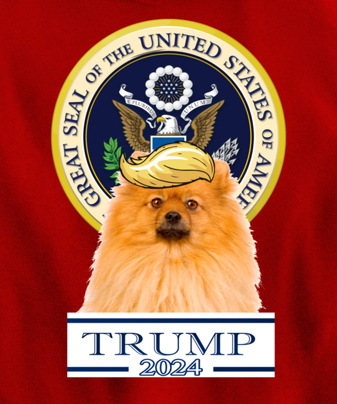 Trump 2024 Pomeranian Pullover Hoodie