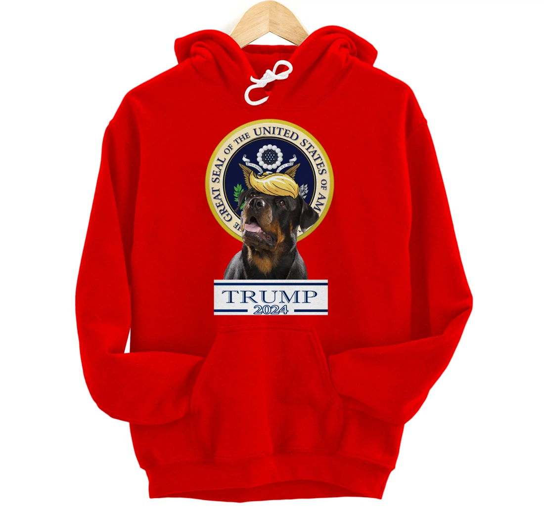 Trump 2024 Rottweiler Pullover Hoodie