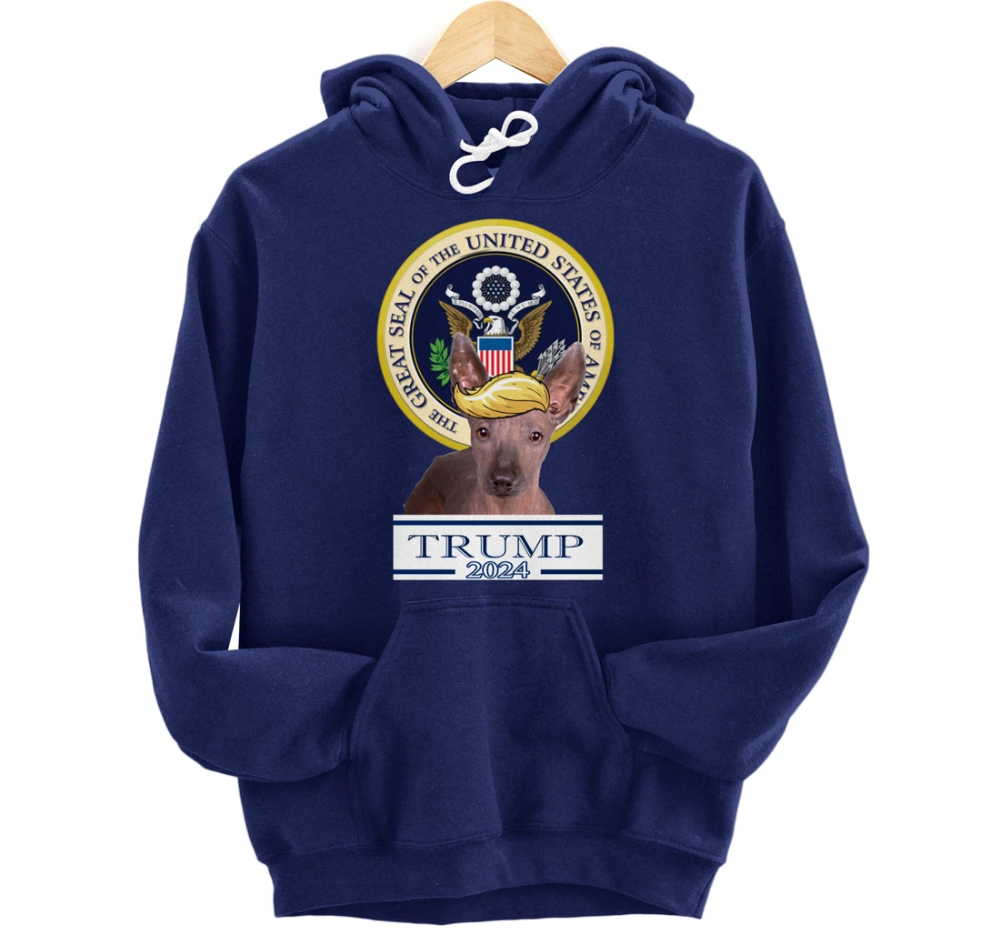 Trump 2024 Xoloitzcuintli Pullover Hoodie