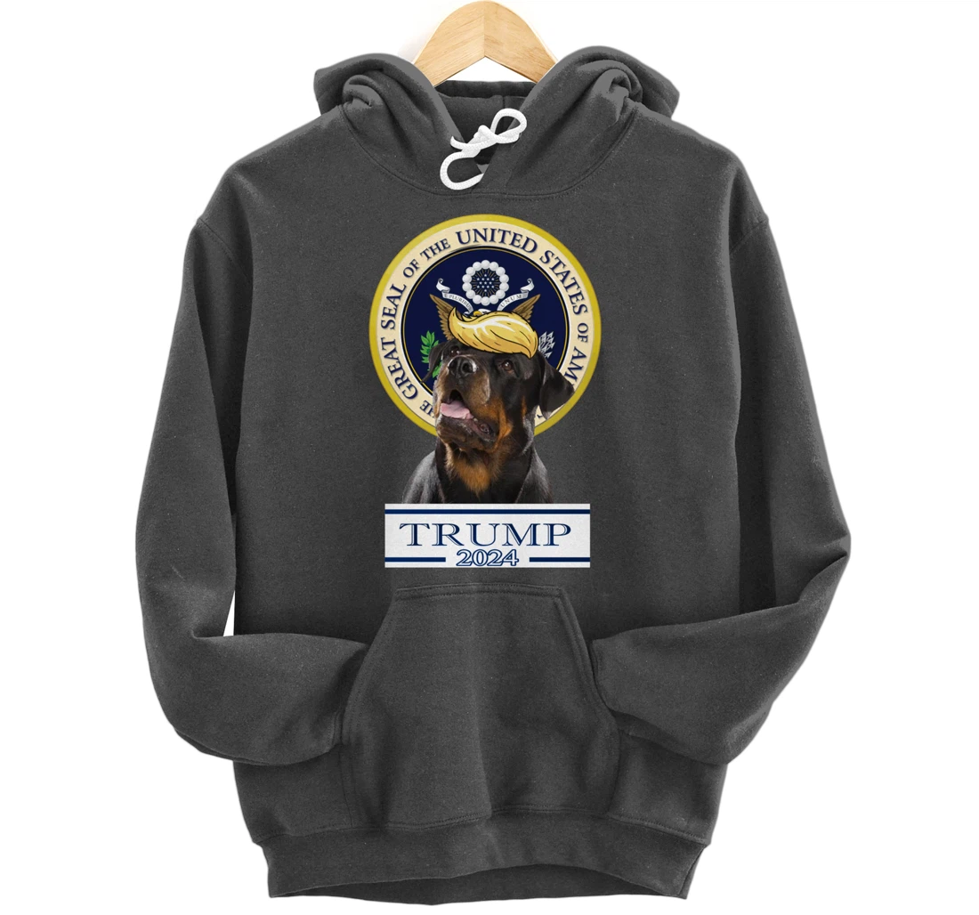Trump 2024 Rottweiler Pullover Hoodie