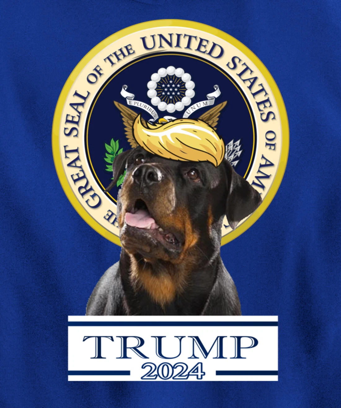 Trump 2024 Rottweiler Pullover Hoodie