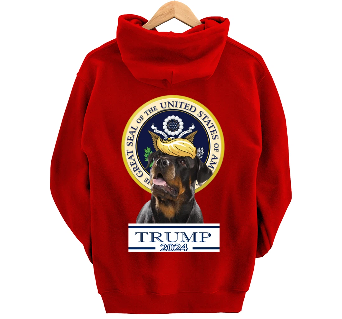 Trump 2024 Rottweiler Pullover Hoodie