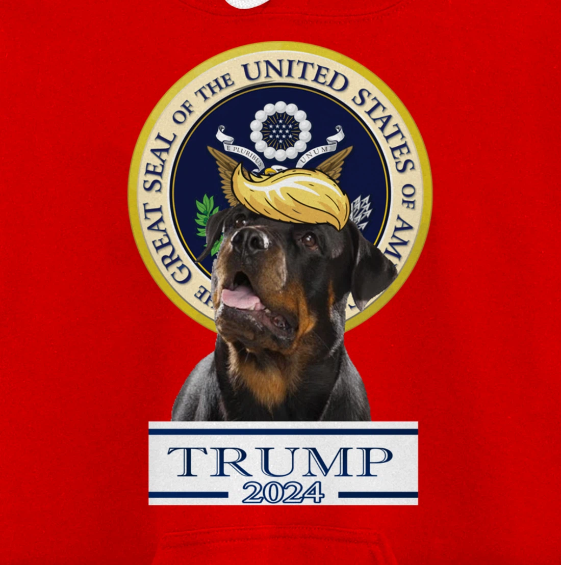 Trump 2024 Rottweiler Pullover Hoodie