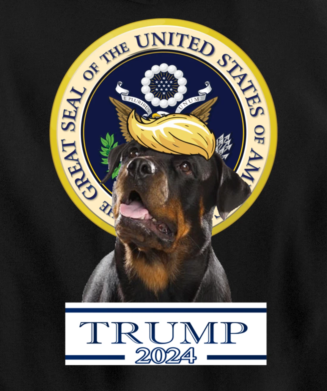 Trump 2024 Rottweiler Pullover Hoodie