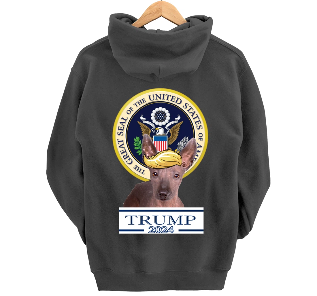 Trump 2024 Xoloitzcuintli Pullover Hoodie