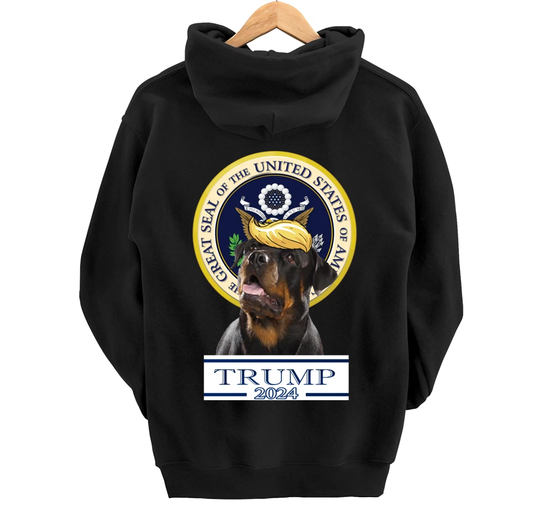 Trump 2024 Rottweiler Pullover Hoodie