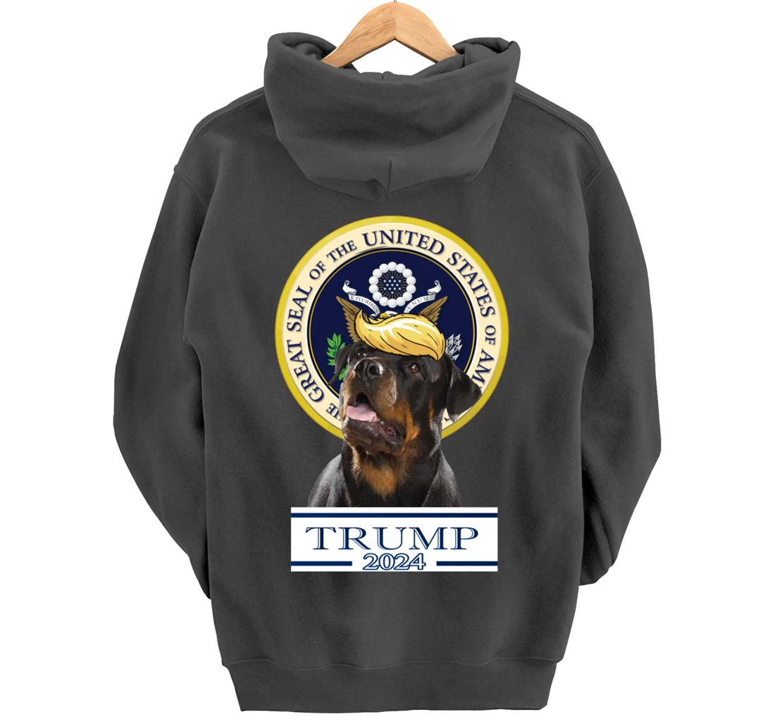 Trump 2024 Rottweiler Pullover Hoodie