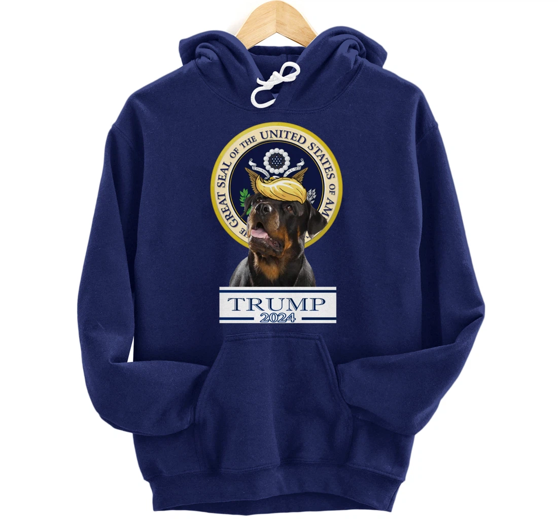 Trump 2024 Rottweiler Pullover Hoodie