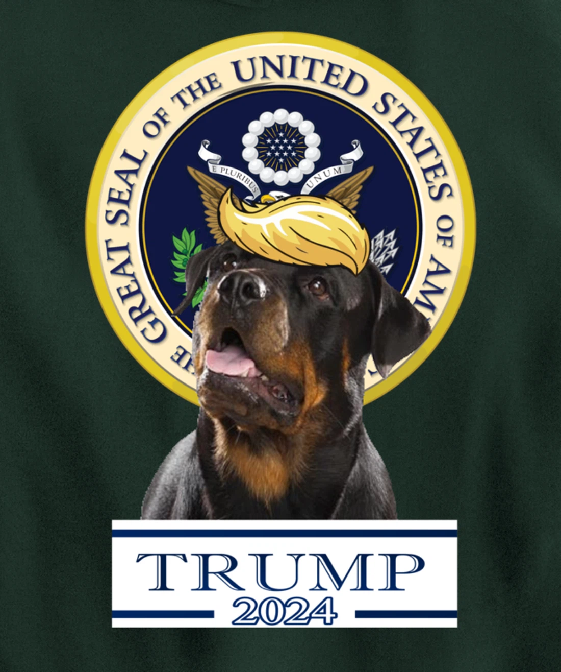Trump 2024 Rottweiler Pullover Hoodie