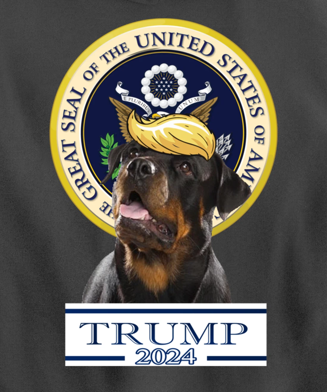Trump 2024 Rottweiler Pullover Hoodie