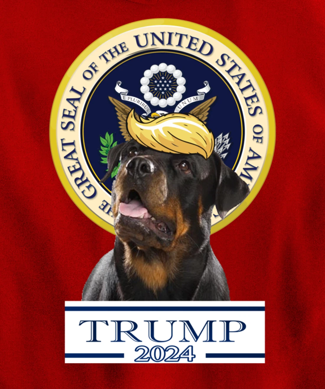 Trump 2024 Rottweiler Pullover Hoodie