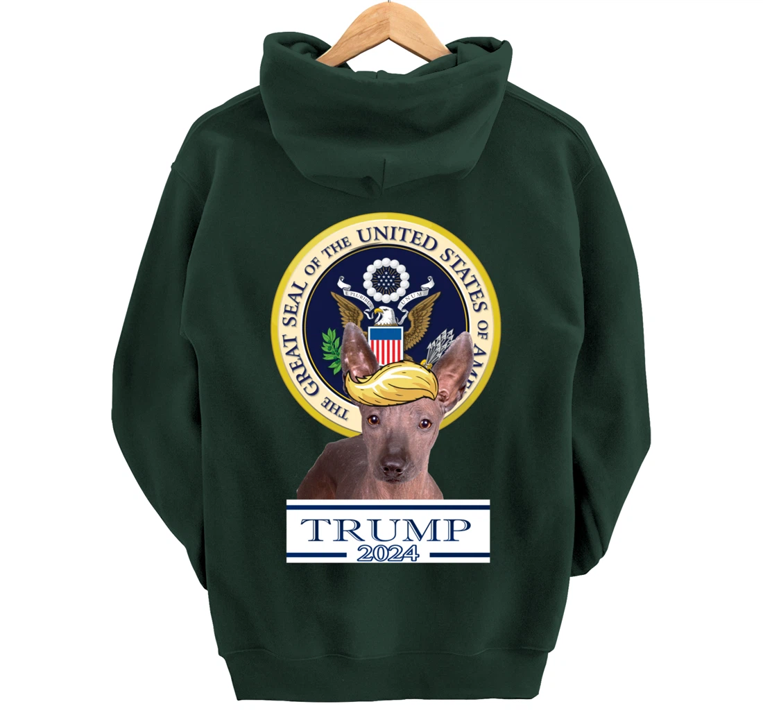 Trump 2024 Xoloitzcuintli Pullover Hoodie