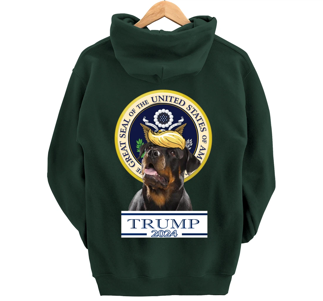 Trump 2024 Rottweiler Pullover Hoodie
