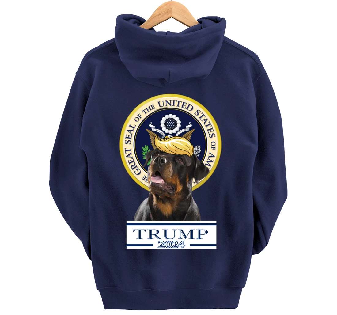 Trump 2024 Rottweiler Pullover Hoodie