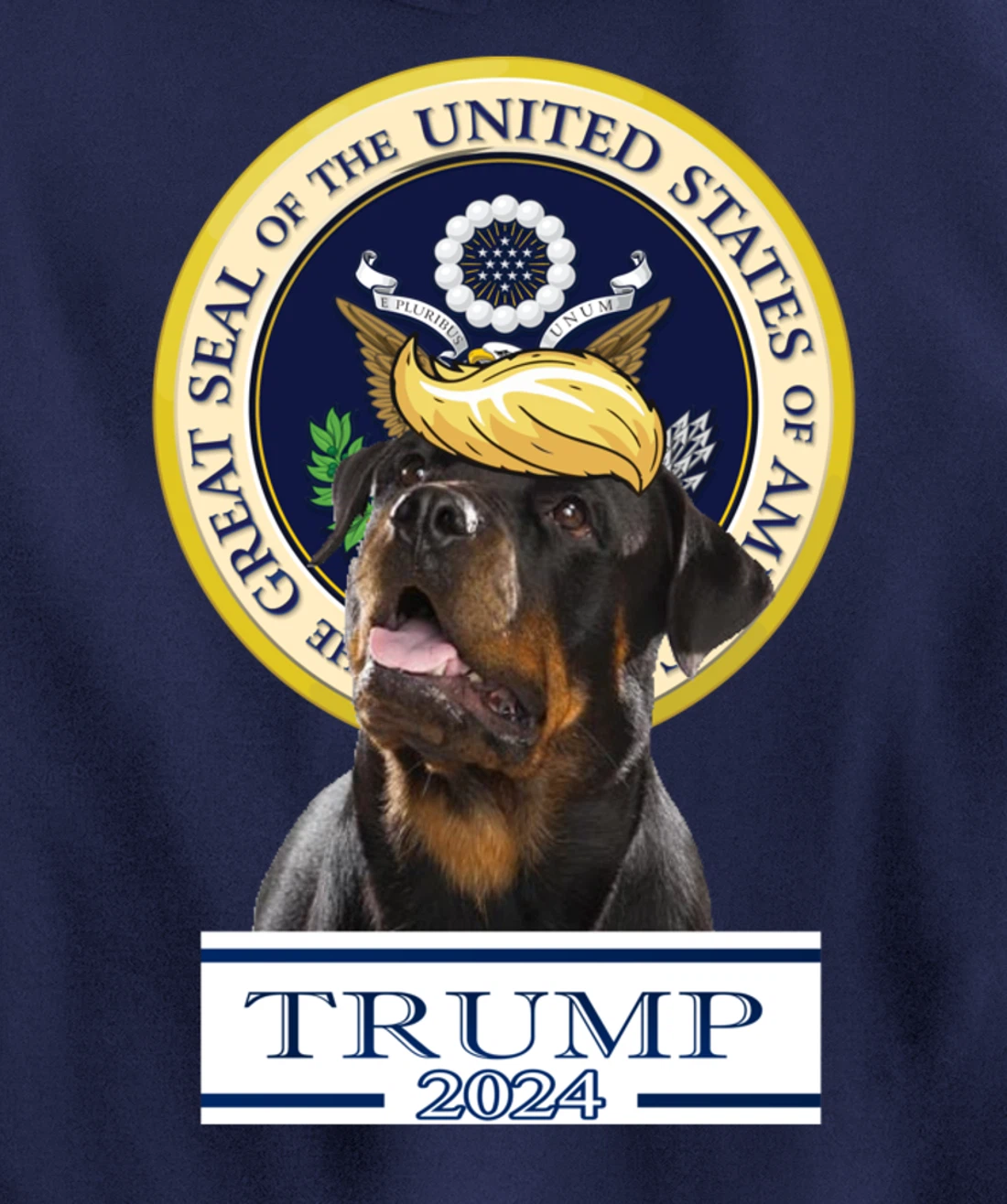 Trump 2024 Rottweiler Pullover Hoodie