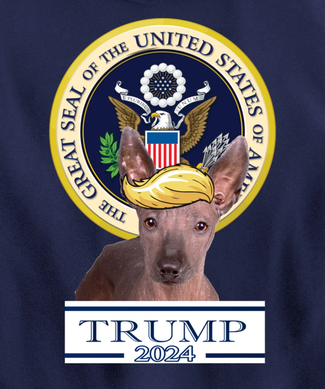 Trump 2024 Xoloitzcuintli Pullover Hoodie