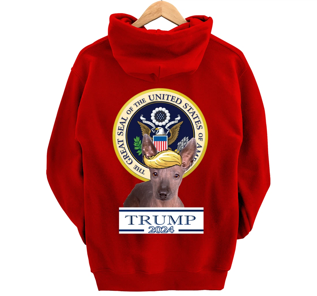 Trump 2024 Xoloitzcuintli Pullover Hoodie