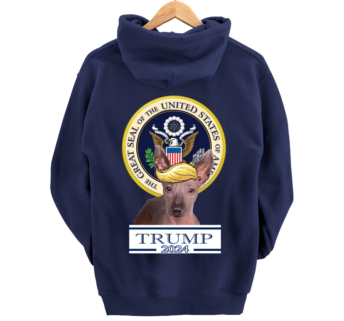 Trump 2024 Xoloitzcuintli Pullover Hoodie