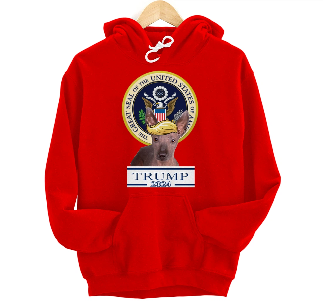 Trump 2024 Xoloitzcuintli Pullover Hoodie