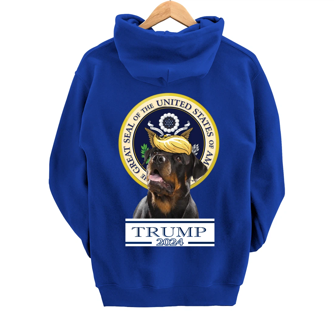 Trump 2024 Rottweiler Pullover Hoodie