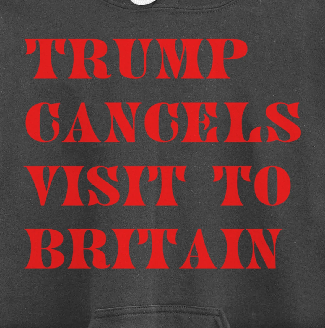 Trump Cancels Visit To Britain, Funny Pro-Trump Pullover Hoodie