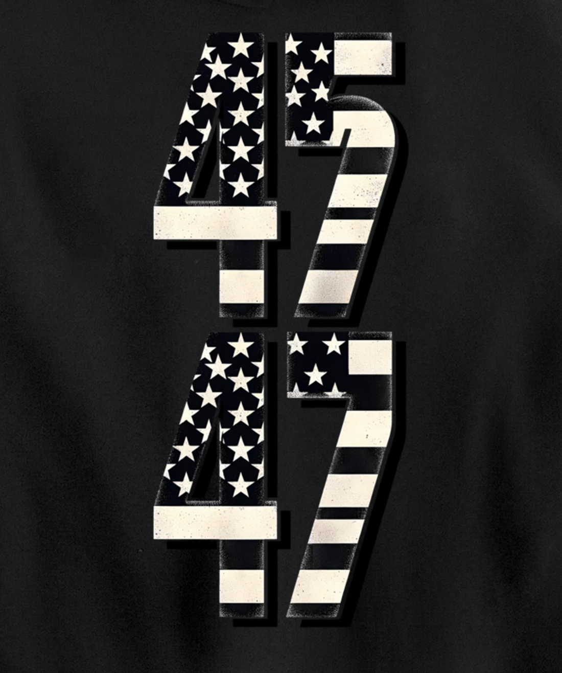 vintage US American Flag 45 47 2024 Trump Pullover Hoodie