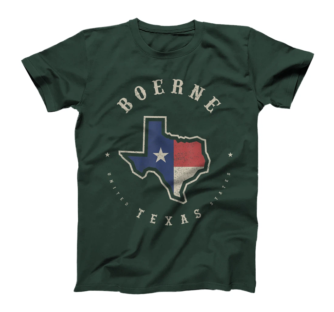 Vintage Boerne Texas State Flag Map Souvenir Gift T-Shirt