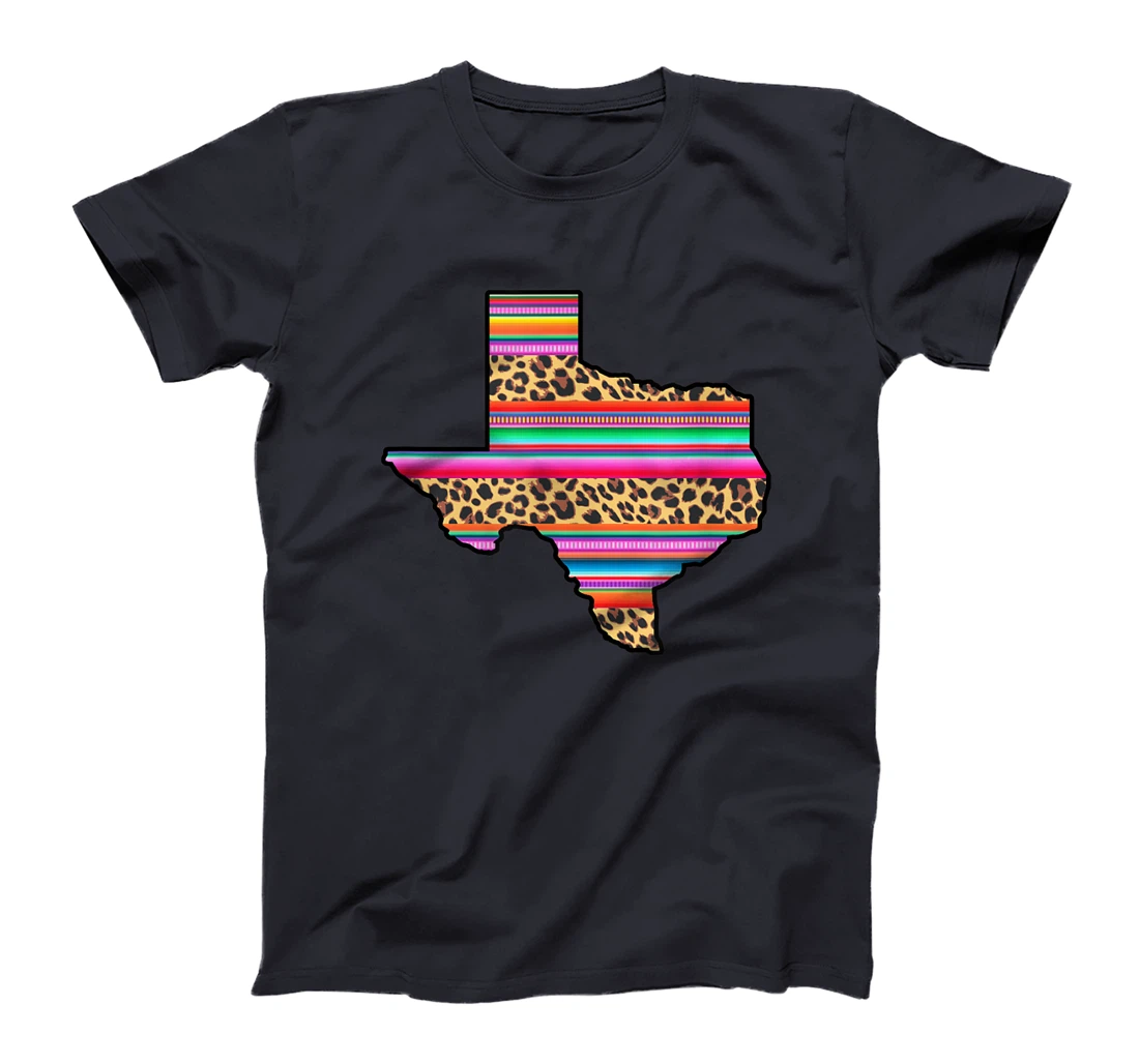 Texas Leopard Print Serape Rustic Glam Gift for Women T-Shirt