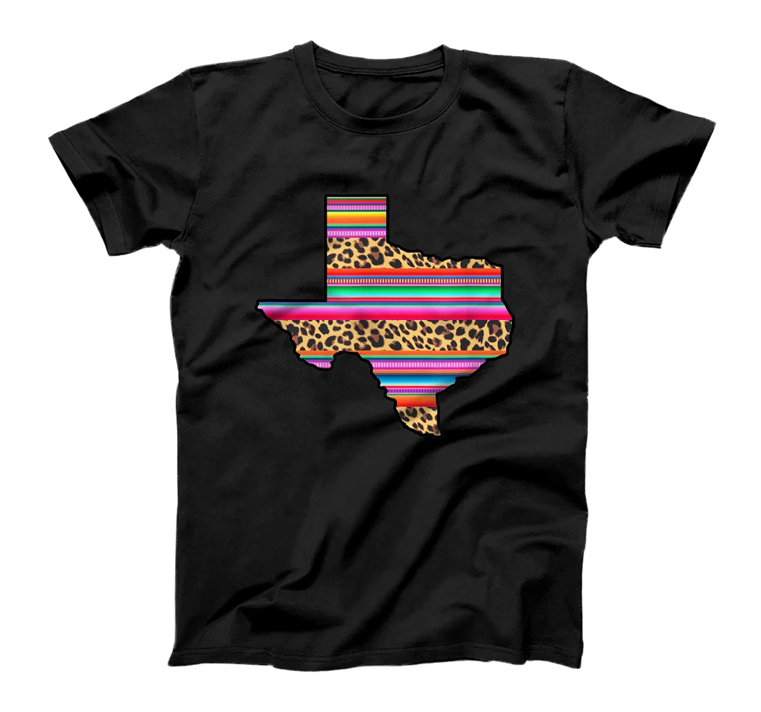 Texas Leopard Print Serape Rustic Glam Gift for Women T-Shirt