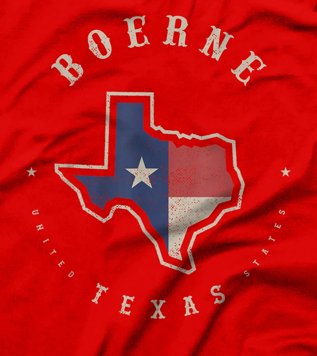 Vintage Boerne Texas State Flag Map Souvenir Gift T-Shirt