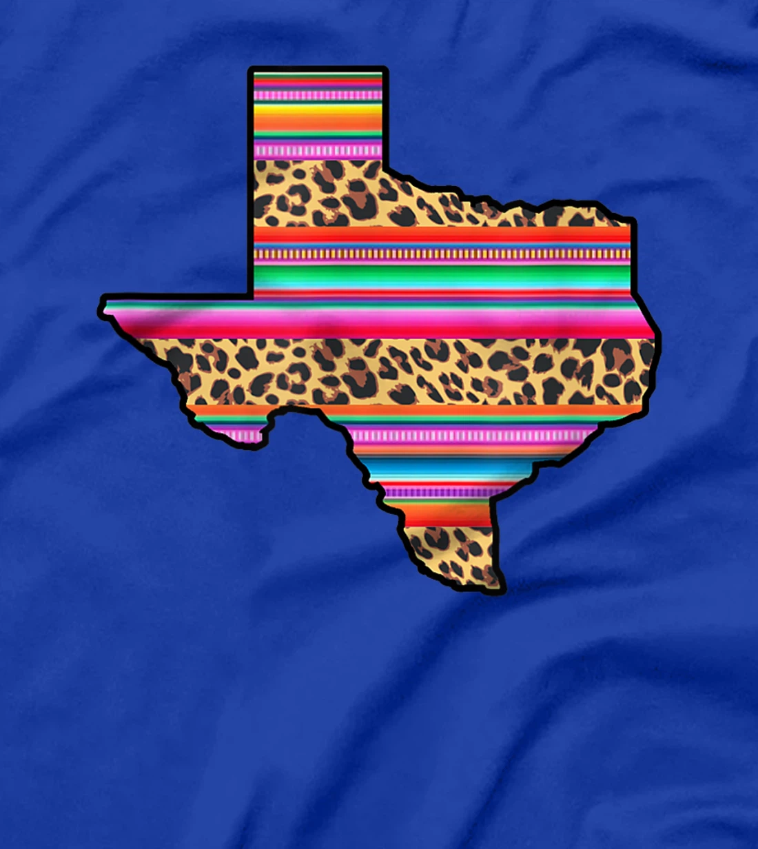 Texas Leopard Print Serape Rustic Glam Gift for Women T-Shirt