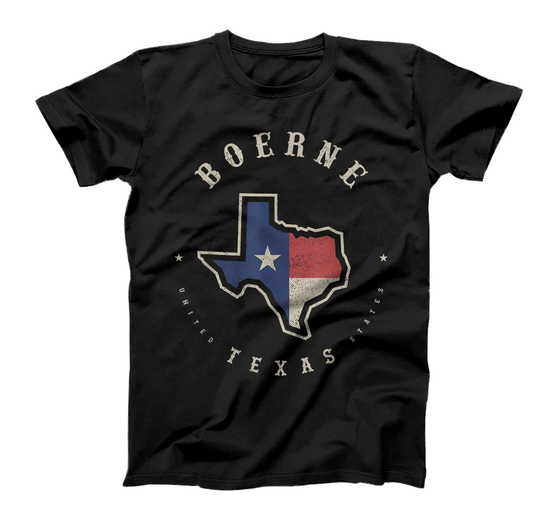 Vintage Boerne Texas State Flag Map Souvenir Gift T-Shirt