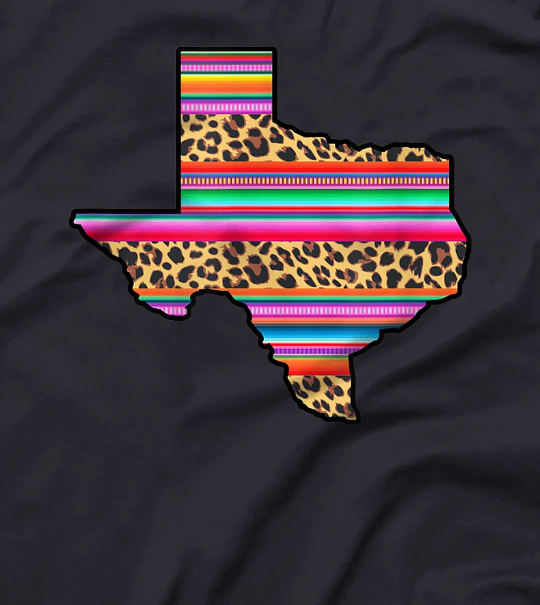 Texas Leopard Print Serape Rustic Glam Gift for Women T-Shirt