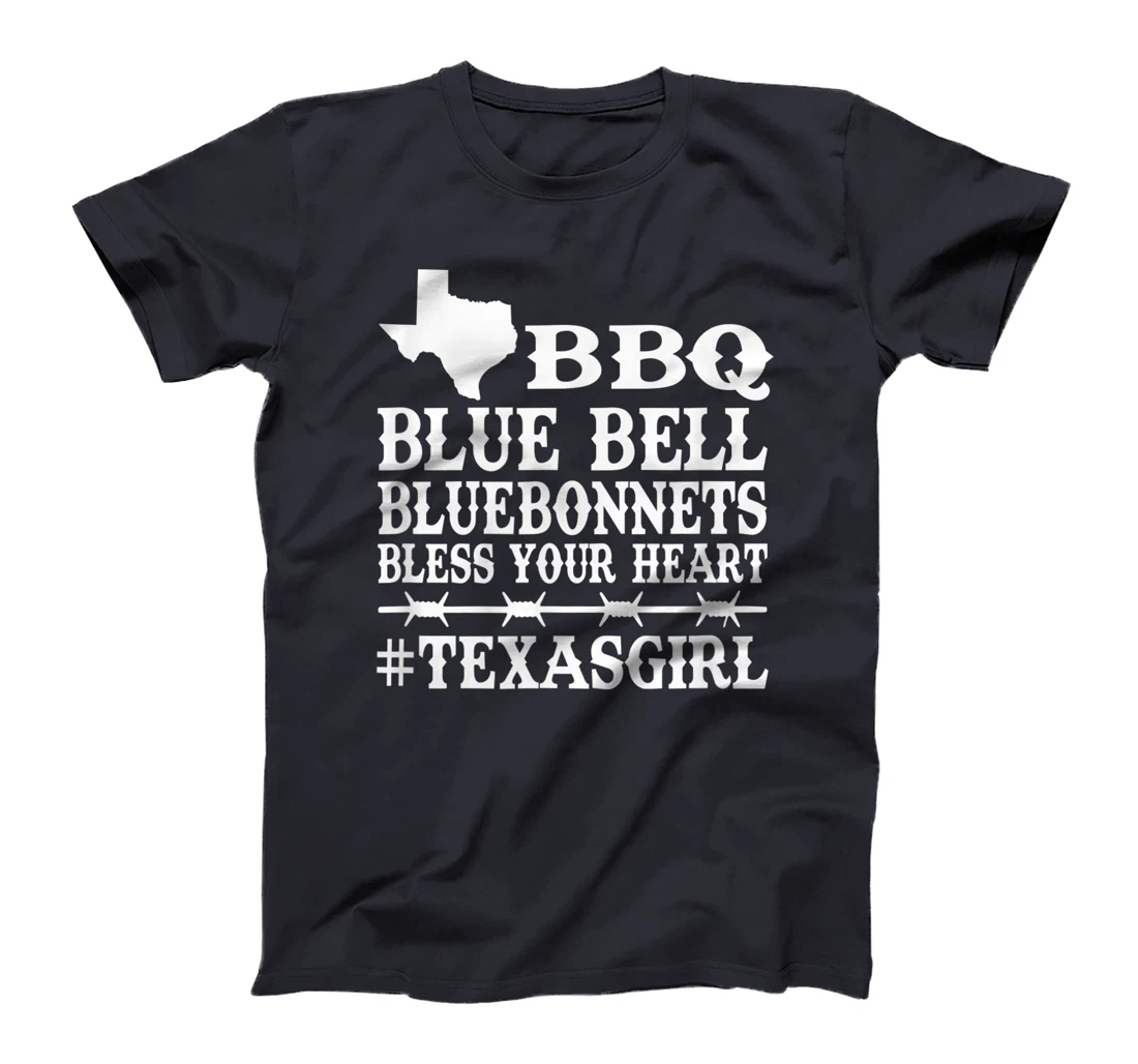 BBQ Blue Bells Bluebonnet Grill Texas Girls Gift BBQ Lover T-Shirt