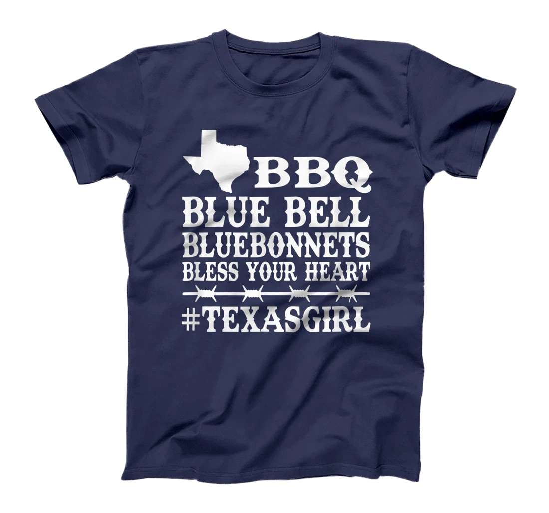 BBQ Blue Bells Bluebonnet Grill Texas Girls Gift BBQ Lover T-Shirt