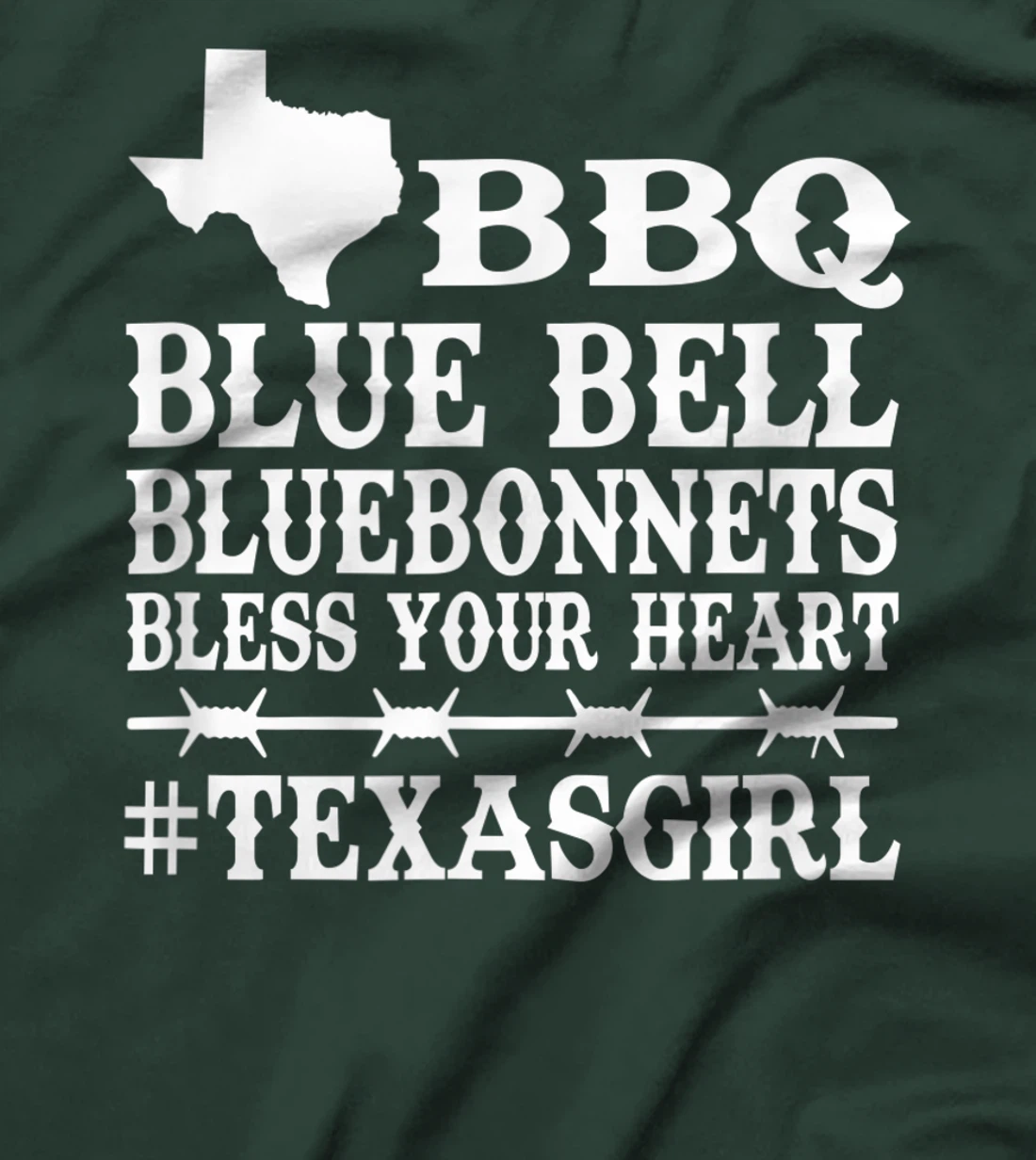 BBQ Blue Bells Bluebonnet Grill Texas Girls Gift BBQ Lover T-Shirt