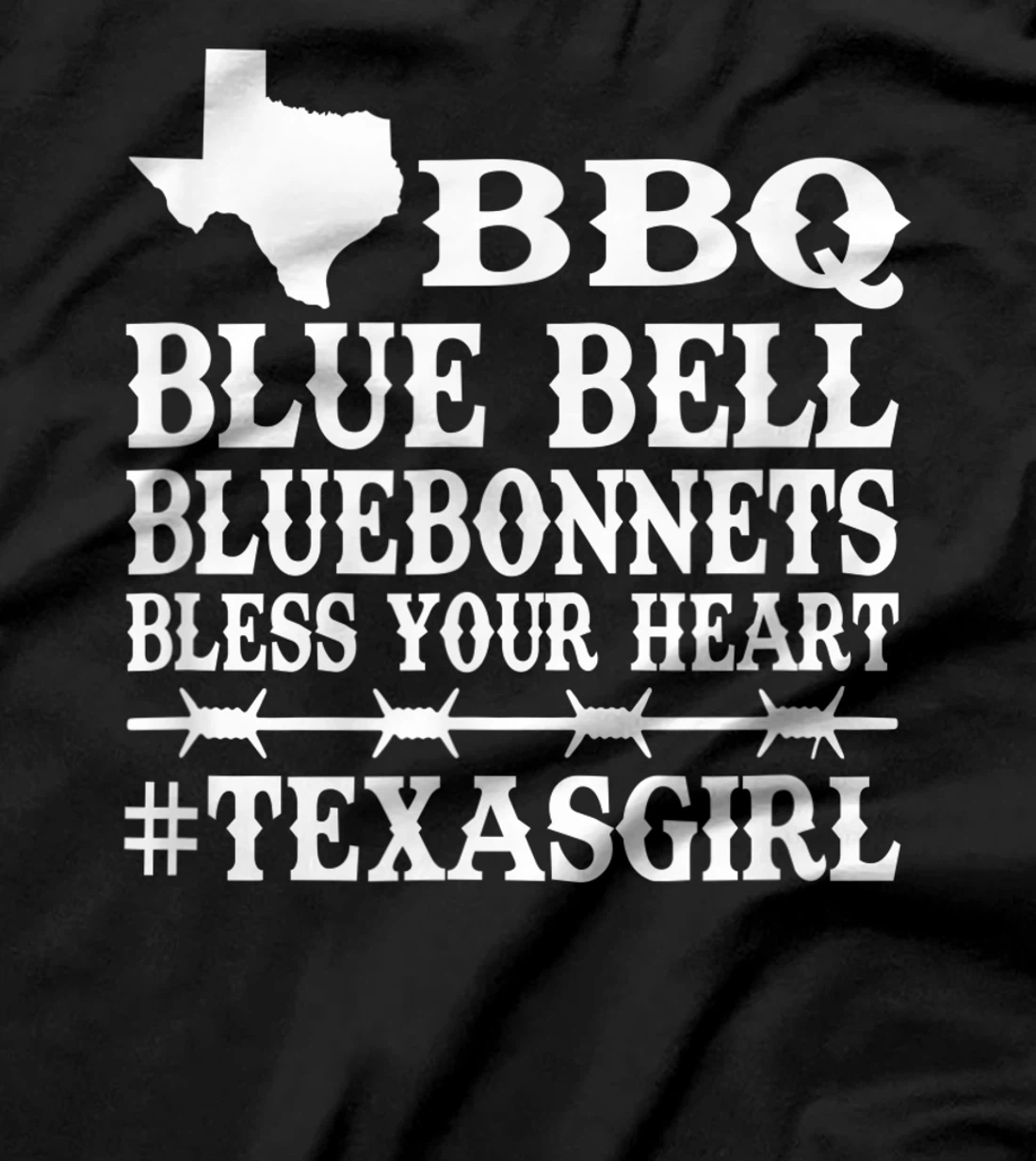 BBQ Blue Bells Bluebonnet Grill Texas Girls Gift BBQ Lover T-Shirt
