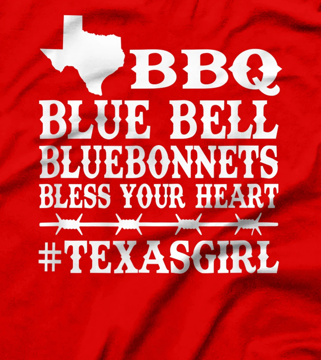 BBQ Blue Bells Bluebonnet Grill Texas Girls Gift BBQ Lover T-Shirt