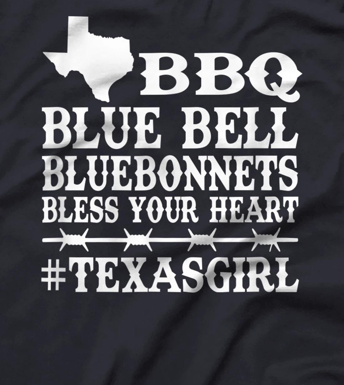 BBQ Blue Bells Bluebonnet Grill Texas Girls Gift BBQ Lover T-Shirt