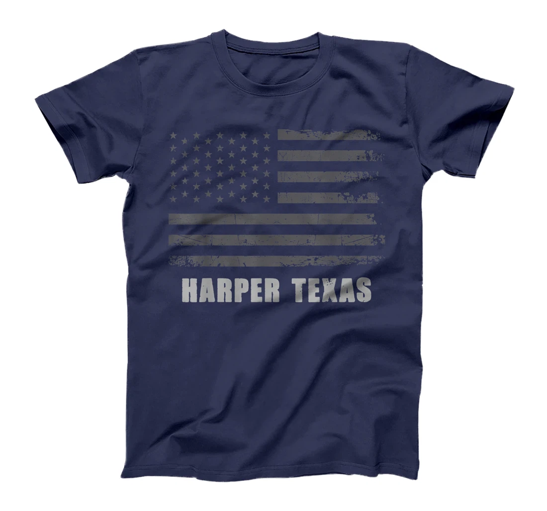 American Flag Harper, Texas USA Patriotic Souvenir T-Shirt
