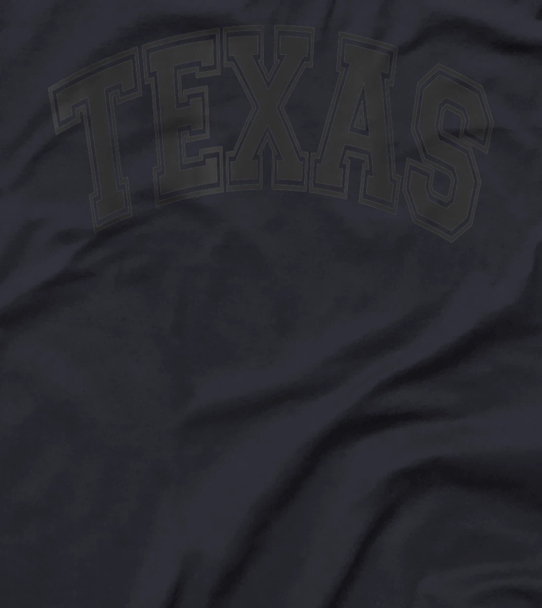 Texas Varsity Style Black with Black Text T-Shirt