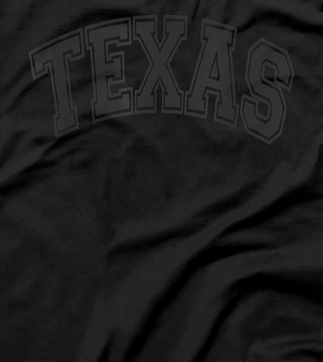 Texas Varsity Style Black with Black Text T-Shirt