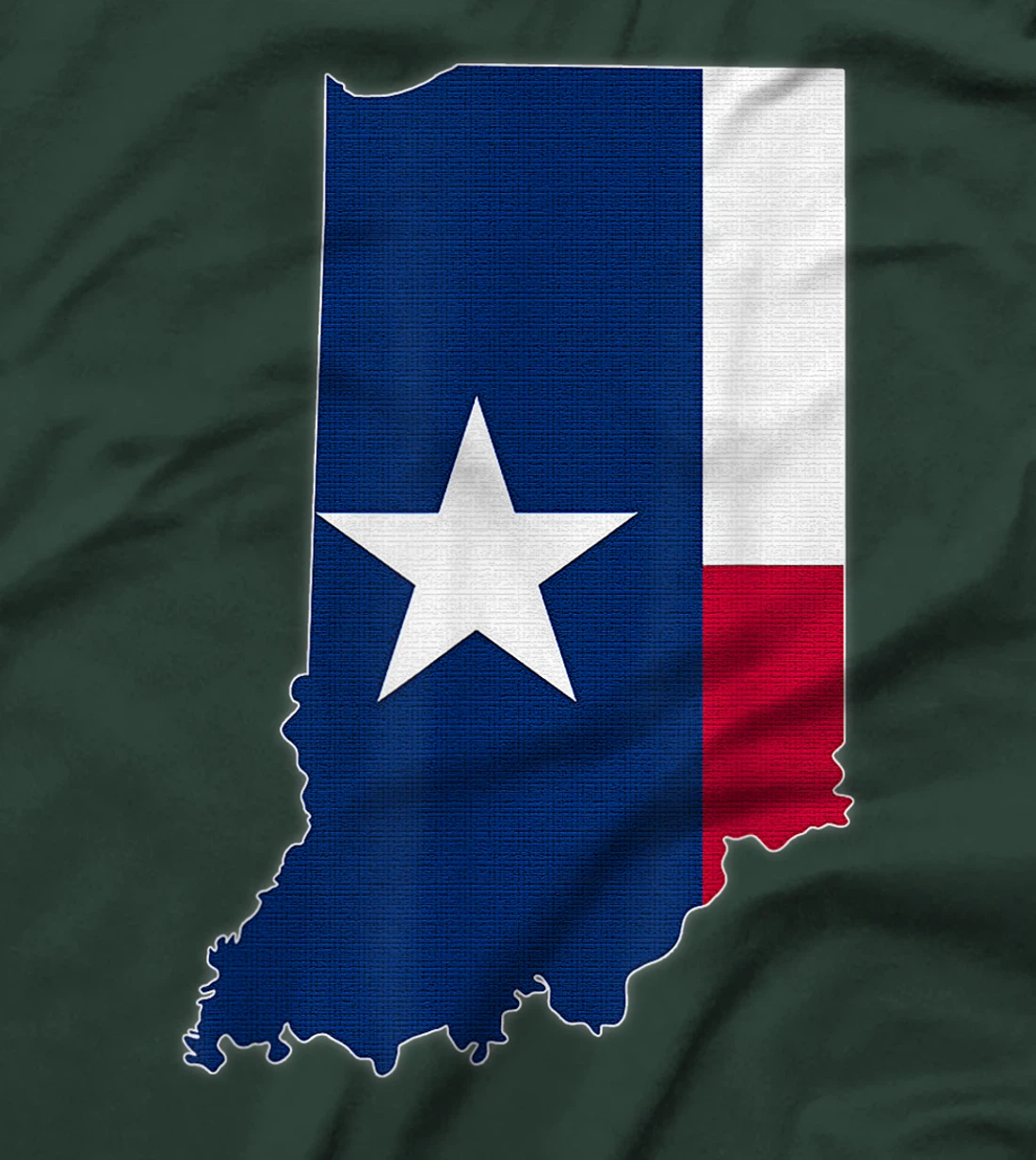 INDIANA STATE MAP TEXAS TX Flag Roots Men Women Gift T-Shirt