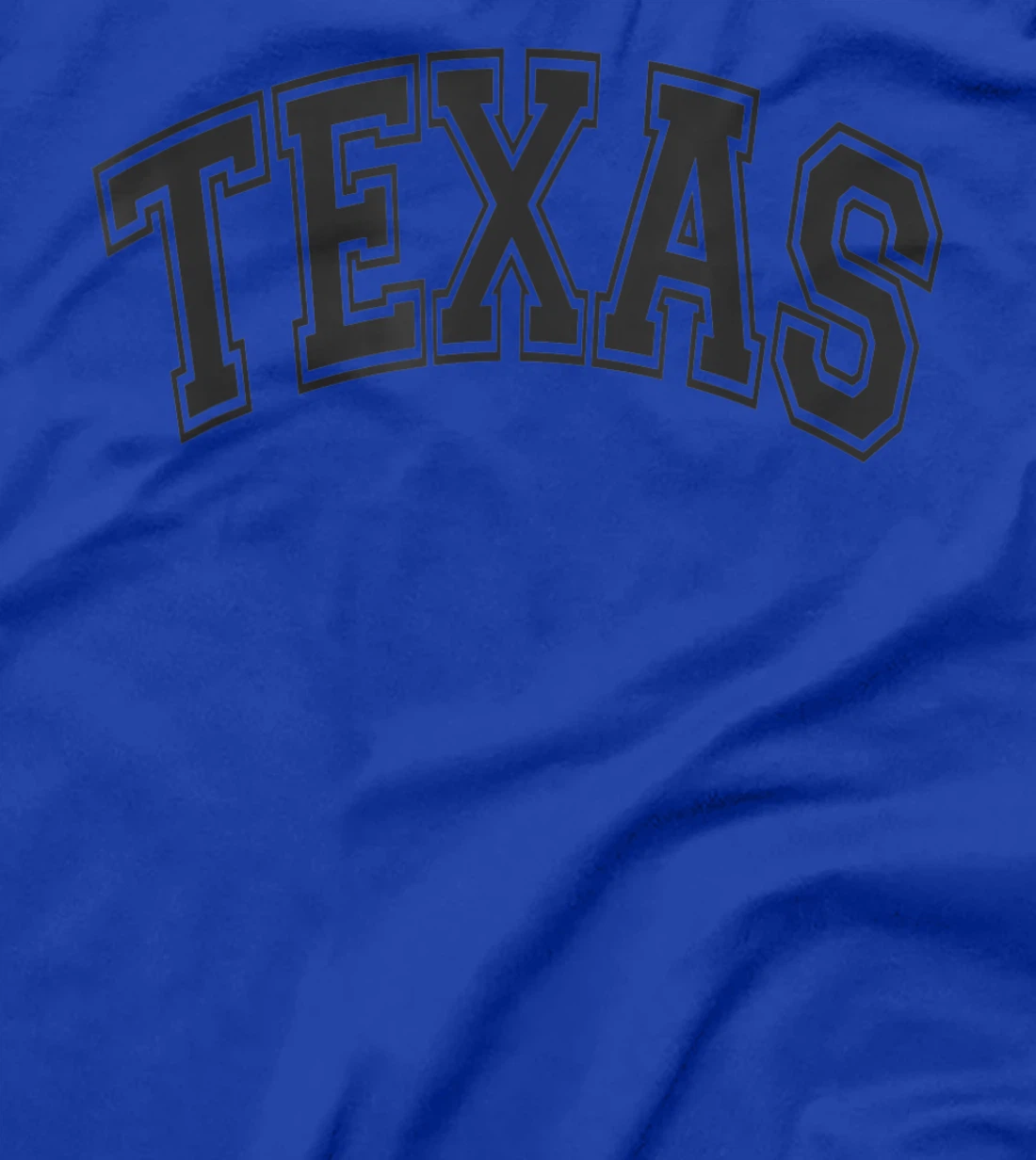 Texas Varsity Style Black with Black Text T-Shirt