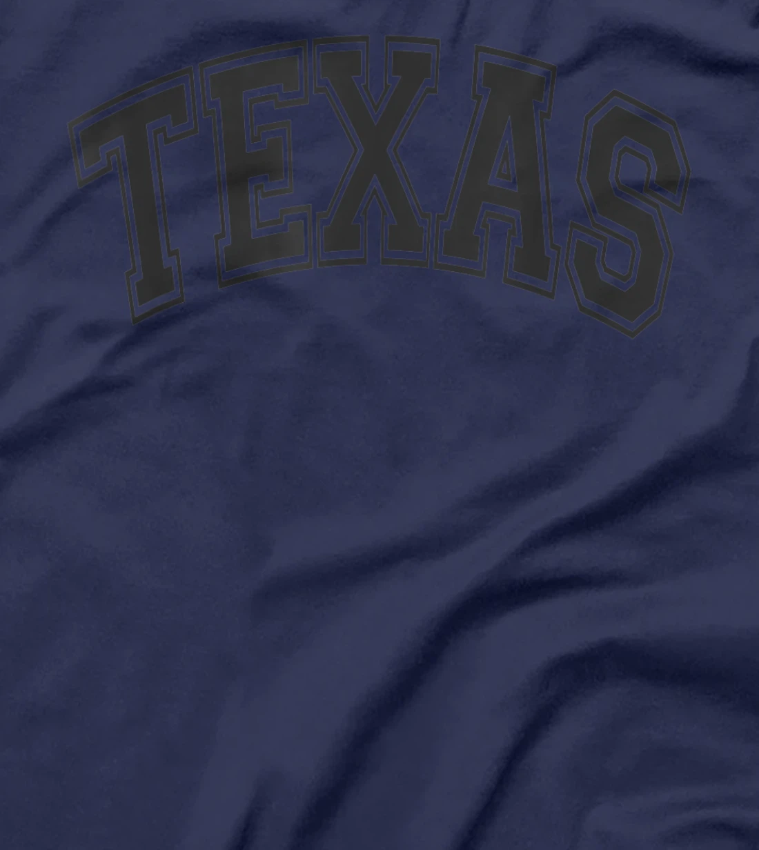 Texas Varsity Style Black with Black Text T-Shirt