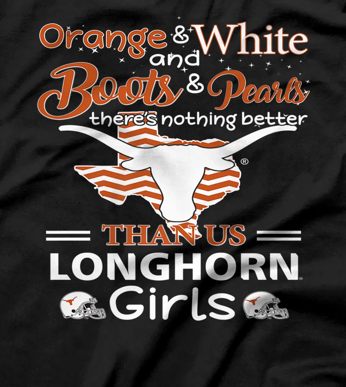 Texas Longhorns Orange & White - Longhorn Girls Premium T-Shirt