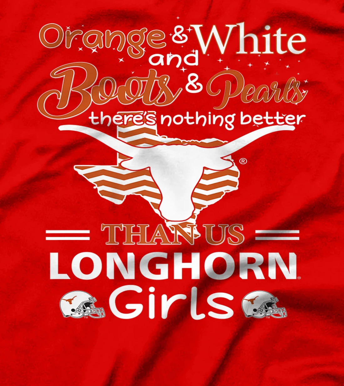 Texas Longhorns Orange & White - Longhorn Girls Premium T-Shirt