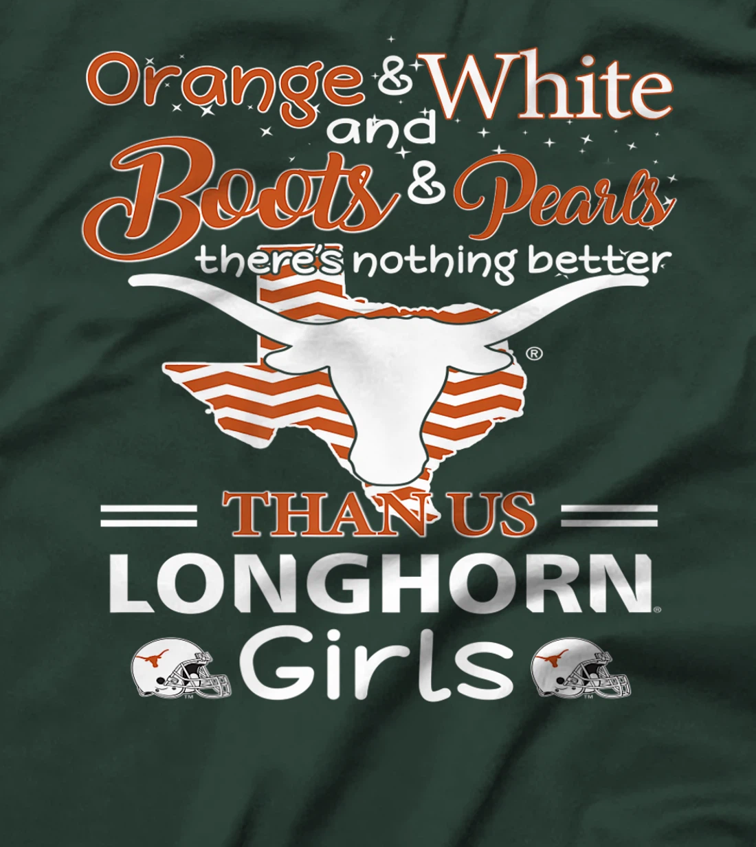 Texas Longhorns Orange & White - Longhorn Girls Premium T-Shirt