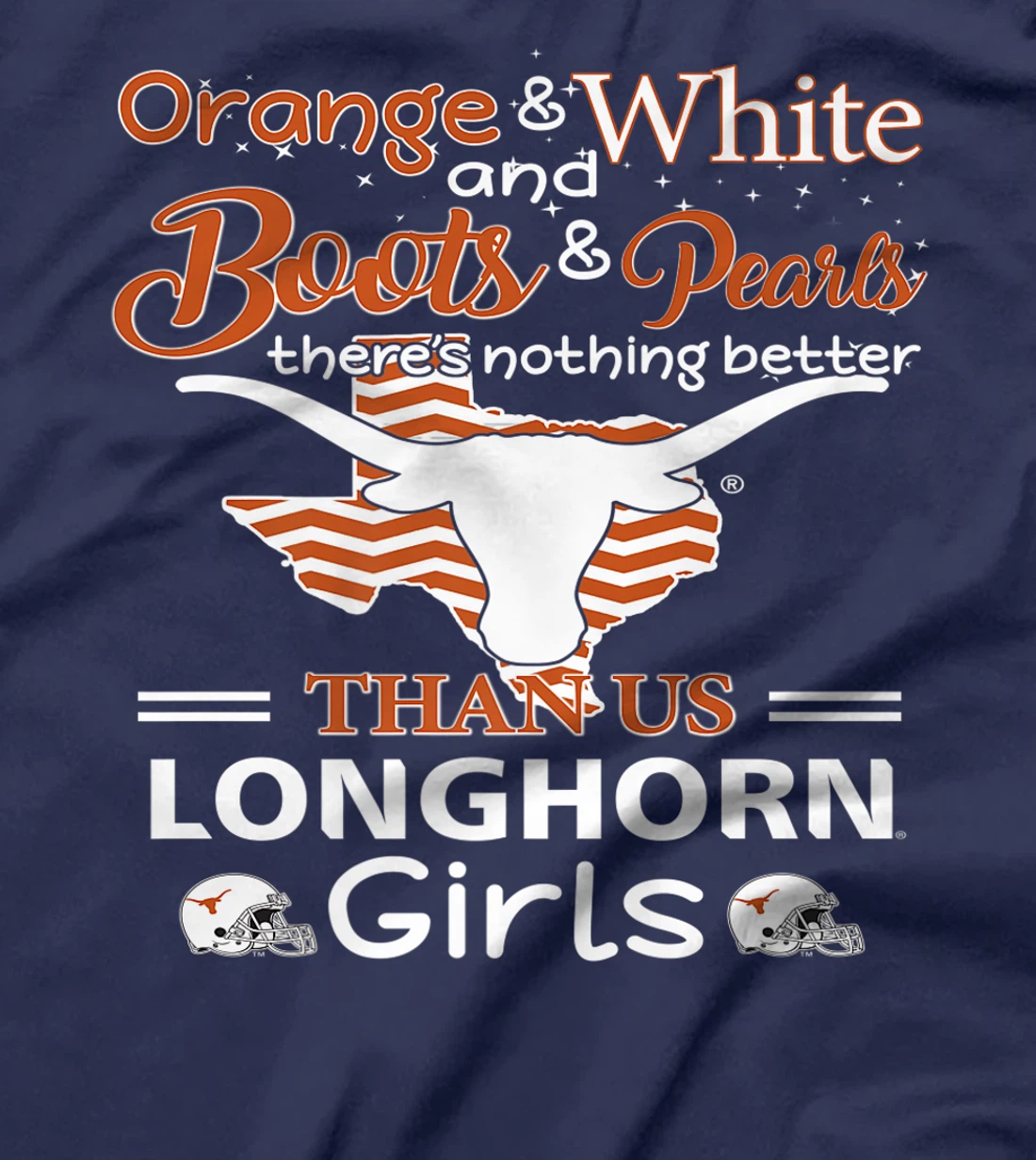 Texas Longhorns Orange & White - Longhorn Girls Premium T-Shirt
