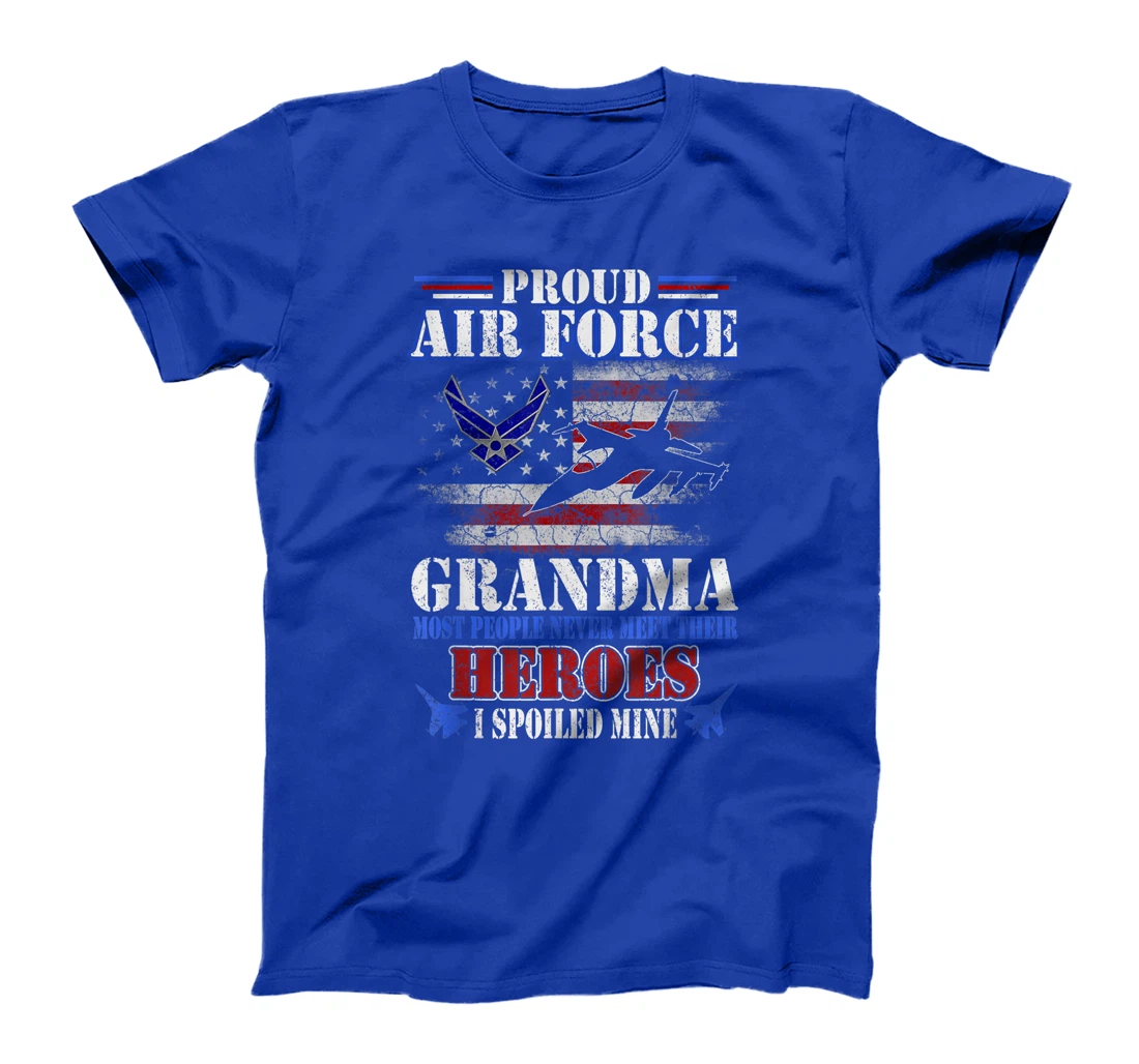 Proud Air Force Grandma U.S Flag Veteran 4th Of July Gift T-Shirt
